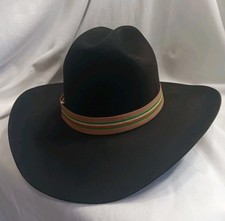 Resistol 20X Black Gold Beaver Western Hat Black 7 1/8 Self Conforming 