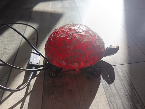 Lampe mosaïque tortue rouge - tortue,