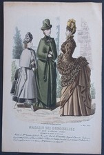 Gravure Mode Magasin des Demoiselles Signée Rigolet & Chaillot Mai 1885