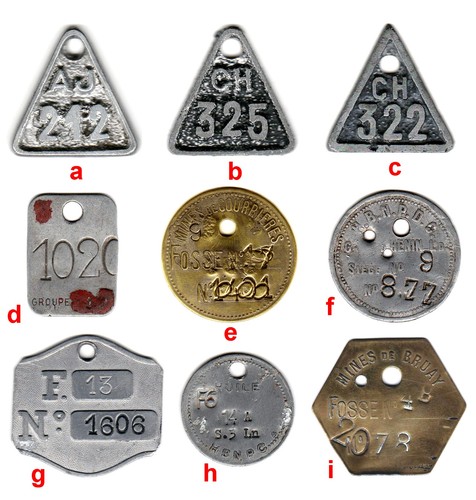Lot jetons mineur des - 9,