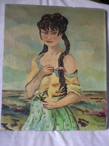 Huile sur toile signée le - m,