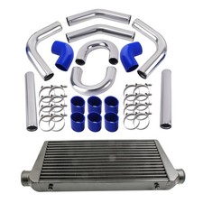 Noire Intercooler 3" 76 mm Turbo Intercooler universel & 2.5" 64mm Piping Kit