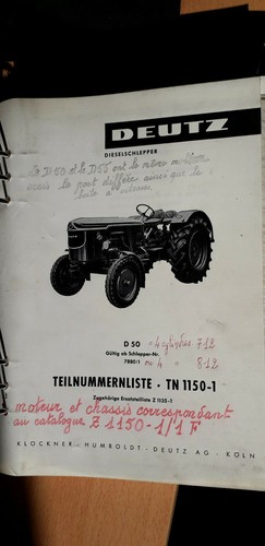 Deutz tracteur d50 catalogue - d50, :