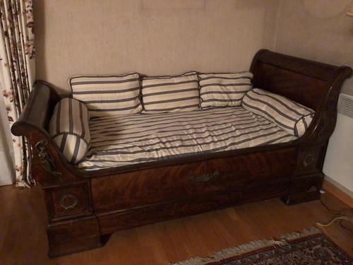Lit ancien bois - lit,