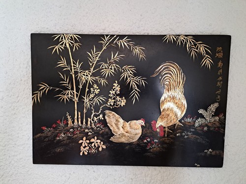 Coq poule panneau - coq,
