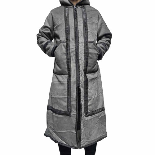 Hiver gris capuche - capuche, fausse