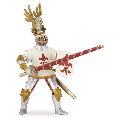 Figurine chevalier blanc - chevalier, papo