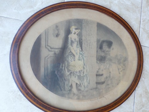Louis icart gravure eau - louis, forte