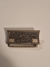 WW2 ? VOLKSMARSCH FRANZ GARNISON OBERKIRCH OBJET ALLEMAND GERMANY BROCHE METAL