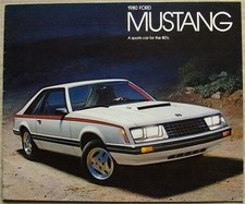 FORD MUSTANG USA Car Sales Brochure 1980 #164-Ann 7/79 COBRA Ghia 2 Door 3 Door