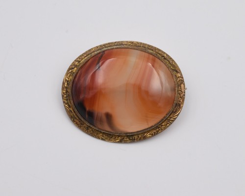 Ancienne broche cornaline - , et