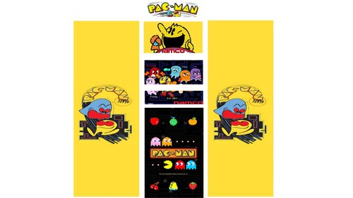 Stickers pac man universel - pac,
