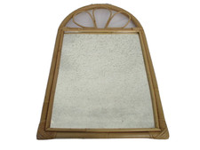 Miroir en bambou et rotin