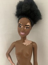 Barbie Fashionista #135 AA With Vitiligo Bebe Mold Doll Afro 2020 Mattel Nude