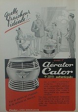1953 FRENCH AD CALOR AERATOR MODERN CLIMATE FAN CALOR AD AD AD PUB VINTAGE
