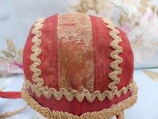 Antique Breton headdress for doll head porcelain work embroider Le MINOR