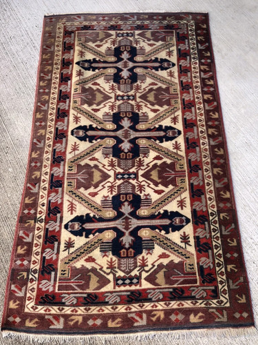 Ancien tapis kazak kars - kazak, fait