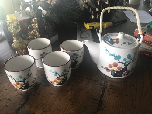 Vintage japanese teapot4 - teapot4, cups