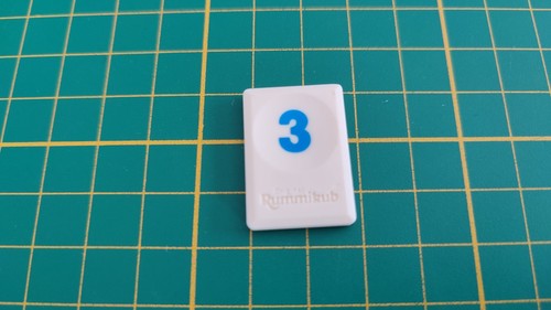 Tuile chiffre bleu - tuile,