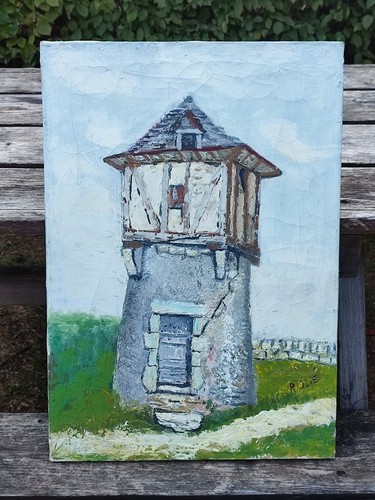 Ancien tableau huile - tableau,