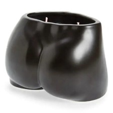 Caiyu Candle Le Petit Derriere Matte Black Ceramic Soy Sculpture Candle New