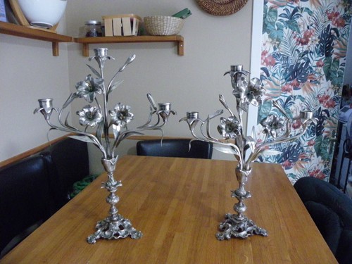 Paire chandeliers anciens 3 - paire,