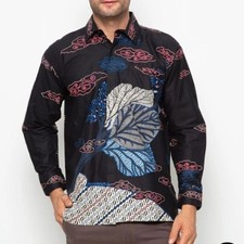 Bali Lestari KPPL-08-KPPL Indonesian Batik Allover Print boho festival XL NWOT