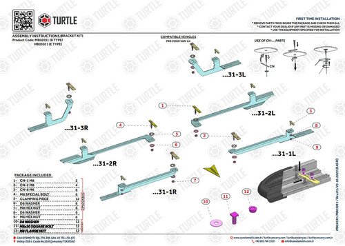 Kit fixations marche pieds - fixations, de