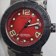 Invicta Reserve Swiss Made Automatic Ocean Reef Men's Watch 6771 46mm Red Dial