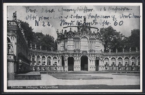 Carte postale dresde pavillon - dresde,,