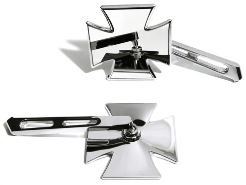 Miroir alu chromé croix malte - miroir,