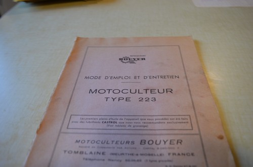 Motoculture bouyer mode - motoculture, d