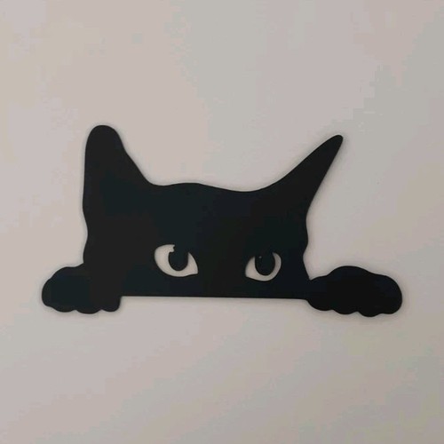 Wall art chat noir - art, 3d
