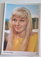 Carte Carton Vintage 1960 Numéro 39 Marina Vlady Distributeur Chewing-gum Brabo 