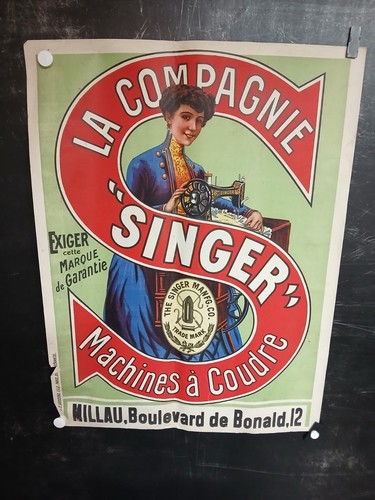 Affiche machine coudre - affiche, a