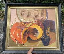 Morgan Russell Peinture Nature Morte Peintre Américain Cuisine HST Ancien