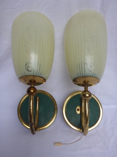 Ancienne lampe murale - 2x,