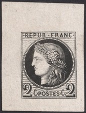 France N°51  Épreuve en noir