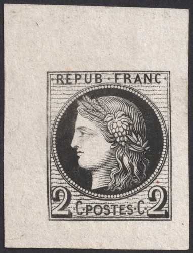 France épreuve en noir - Épreuve,