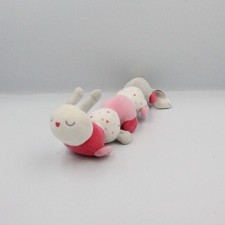 Doudou chenille rose blanc