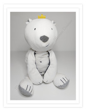Peluche/Doudou Sam Ours Blanc