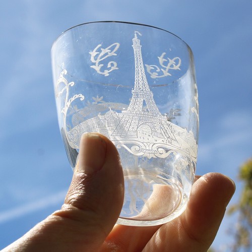 Ancien verre curiste - verre, de