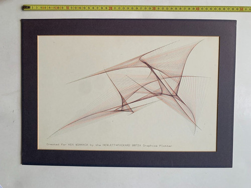 Computer art plotter drawing