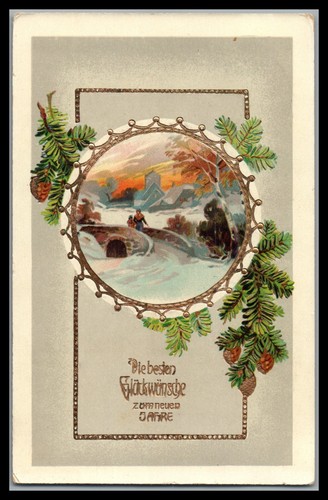Carte postale voeux - carte, de
