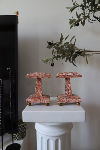 Paire garnitures pendule art - paire,