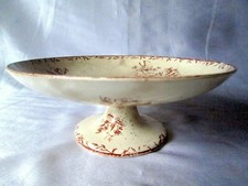 FRUIT CUTTER COMPOTE Serv. IRIS Faience Terre de Fer 19th century CREIL & MONTEREAU?