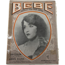 Bebe Novelty Fox Trot Song by Sam Coslow and Abner Silver 1923 Sheet Music
