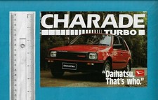 DAIHATSU CHARADE TURBO 4 PAGE BROCHURE 
