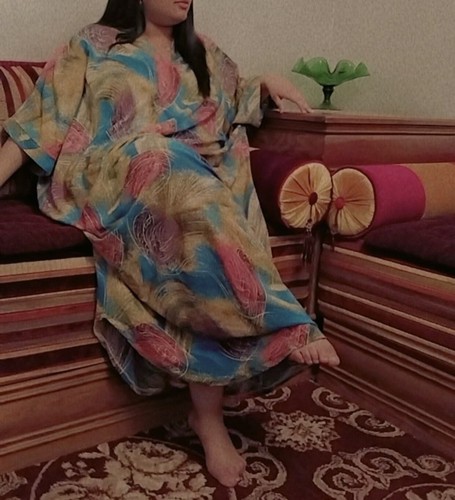 Robe grande taille col - col, v