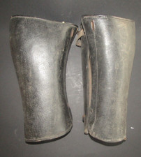 antique pairs of leather horse bell gaiters military riding
